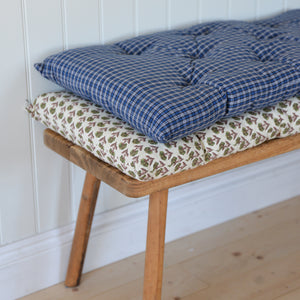 Blue Checked Woven Cotton Mattress