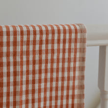 Load image into Gallery viewer, Gingham Tea Towel / Burnt Orange