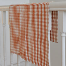 Load image into Gallery viewer, Gingham Tea Towel / Burnt Orange