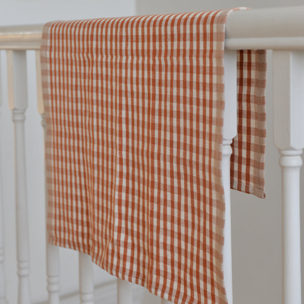 Gingham Tea Towel / Burnt Orange