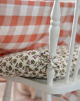 Green and Pink Floral Cotton Chair Pad