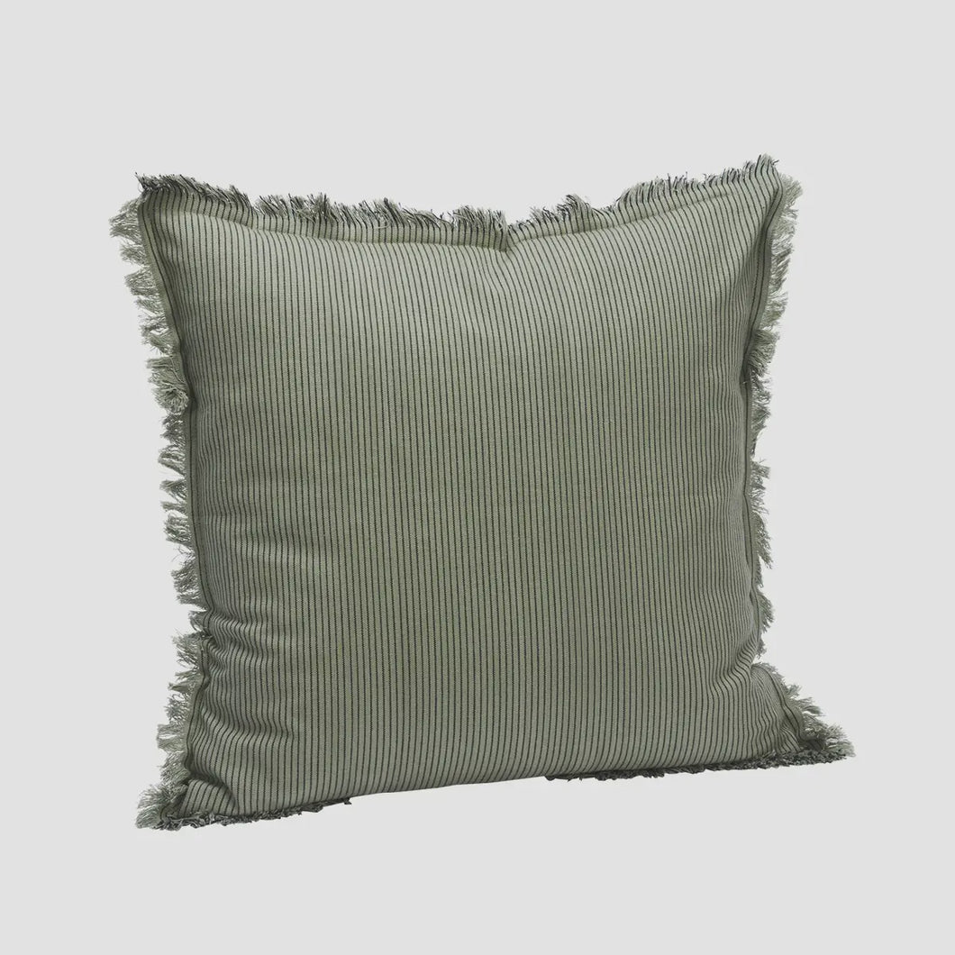Green Striped Cushion 50 x 50cm