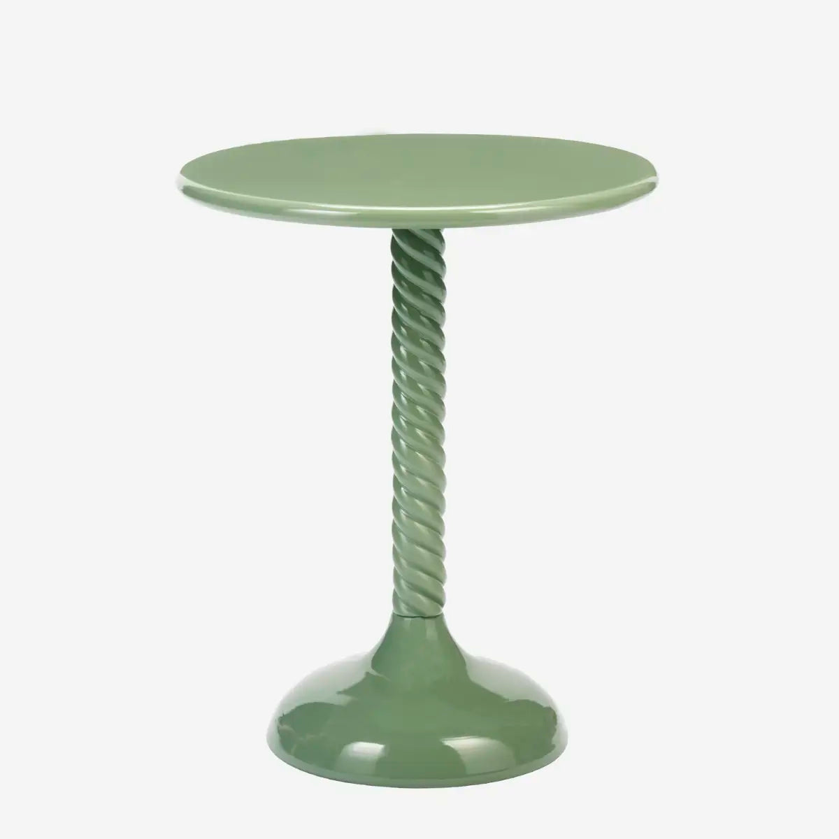 Round Metal Side Table / Green
