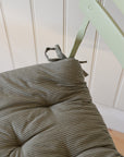 Green Striped Cotton Chair Pad