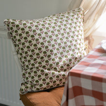 Load image into Gallery viewer, Pink and Green Printed Floral Cushion