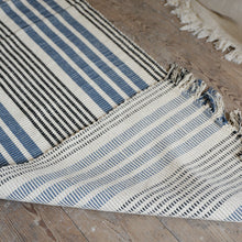 Load image into Gallery viewer, Striped Cotton Runner / Blue