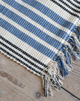 Striped Cotton Runner / Blue