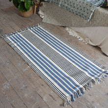 Load image into Gallery viewer, Striped Cotton Runner / Blue