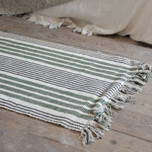 Load image into Gallery viewer, Striped Cotton Runner / Green