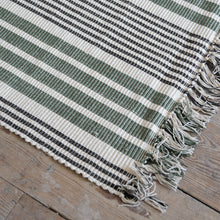 Load image into Gallery viewer, Striped Cotton Runner / Green