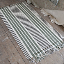 Load image into Gallery viewer, Striped Cotton Runner / Green