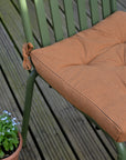 Tan Striped Cotton Chair Pad