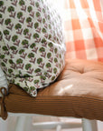 Tan Striped Cotton Chair Pad