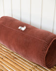 Velvet Bolster Cushion / Dark Rose