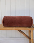 Velvet Bolster Cushion / Dark Rose