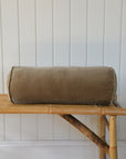 Velvet Bolster Cushion / Dusty Green