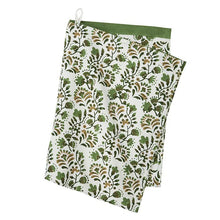 Load image into Gallery viewer, Printed Floral Tea Towels / Greens