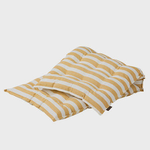 Yellow and White Striped Mattress / 55x155cm