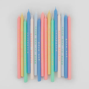 Birthday Phrases Candles / Pack of 16