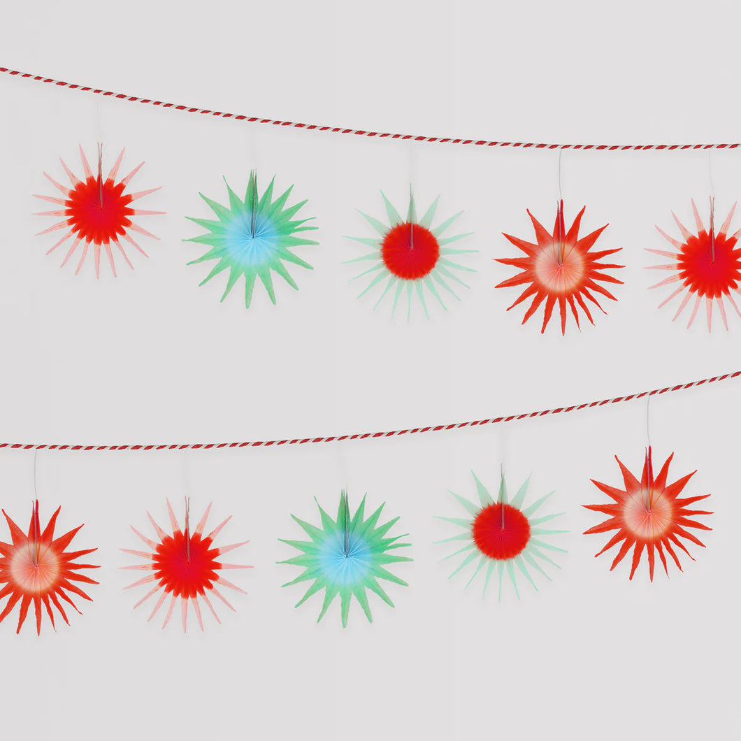 Tissue Paper Starburst Garland