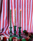 Festive Patterned Table Candles / Candy Cane