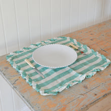 Load image into Gallery viewer, Stripe Ruffle Fabric Placemats