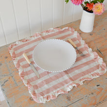 Load image into Gallery viewer, Stripe Ruffle Fabric Placemats