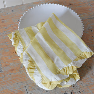 Stripe Ruffle Fabric Placemats