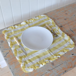 Stripe Ruffle Fabric Placemats