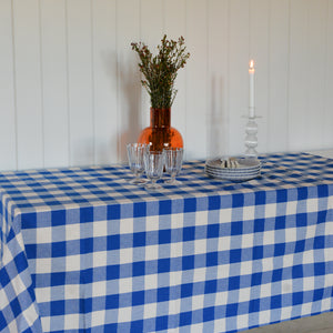 Blue Gingham Tablecloth Bell