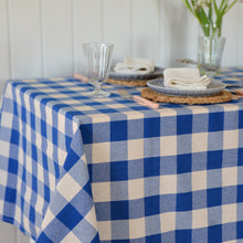 Load image into Gallery viewer, Blue Gingham Tablecloth Bell