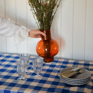 Blue Gingham Tablecloth Bell