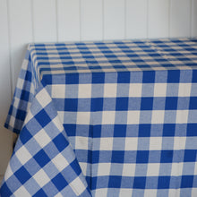 Load image into Gallery viewer, Blue Gingham Tablecloth Bell