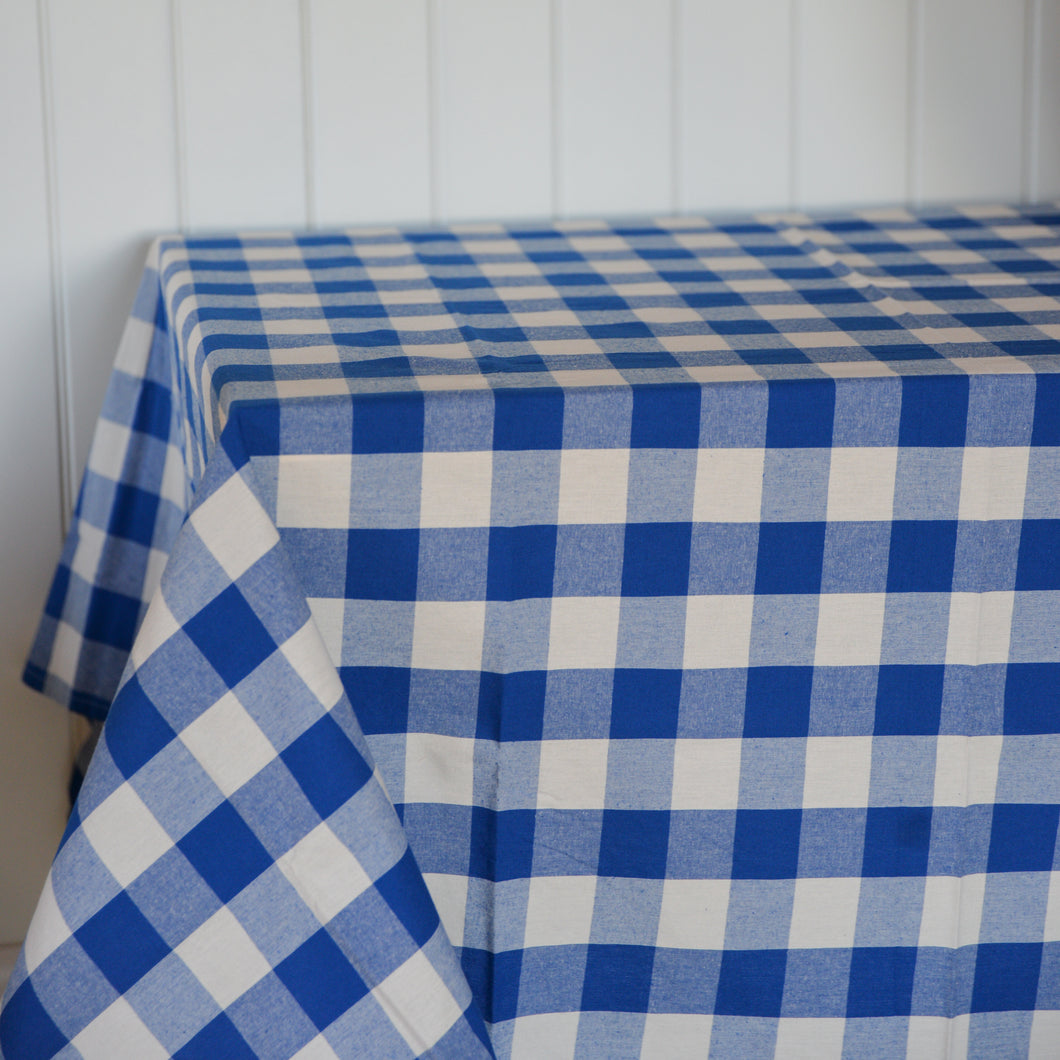 Blue Gingham Tablecloth Bell