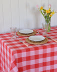Pink and Red Tablecloth Paola