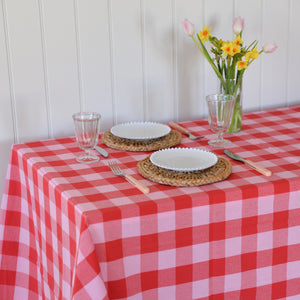 Pink and Red Tablecloth Paola