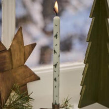 Load image into Gallery viewer, Mistletoe Print Taper Candle