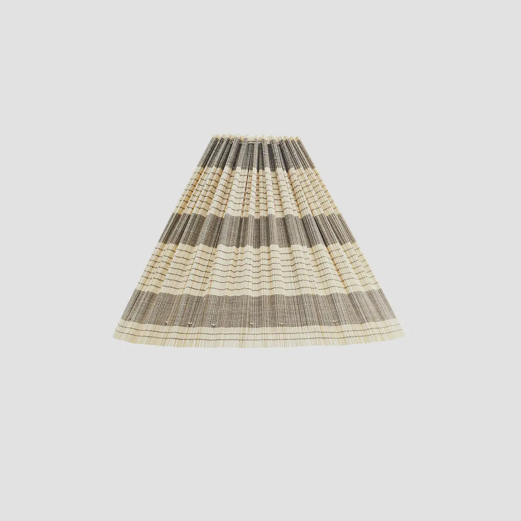 Bamboo Lampshade / Brown and White