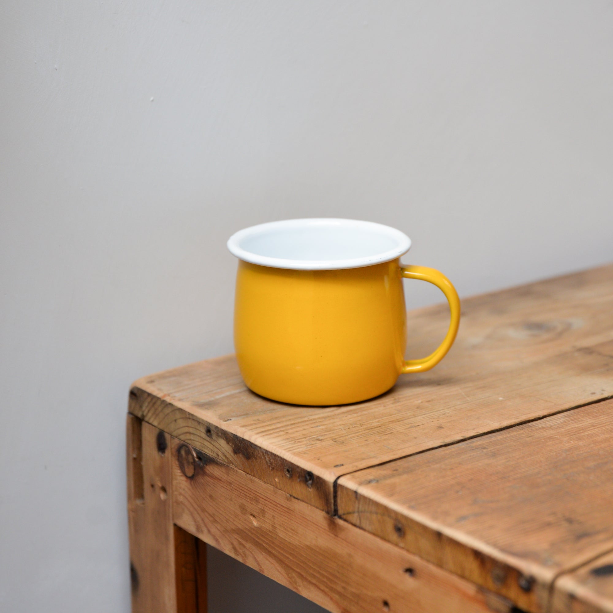 Coloured Enamel Belly Mug / Various Colours