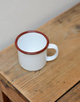 Enamel Espresso Cup / Red Rim