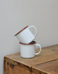 Enamel Espresso Cup / Red Rim