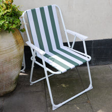 Load image into Gallery viewer, Striped Folding Beach Chair