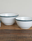White Enamel Mixing Bowl / Sizes