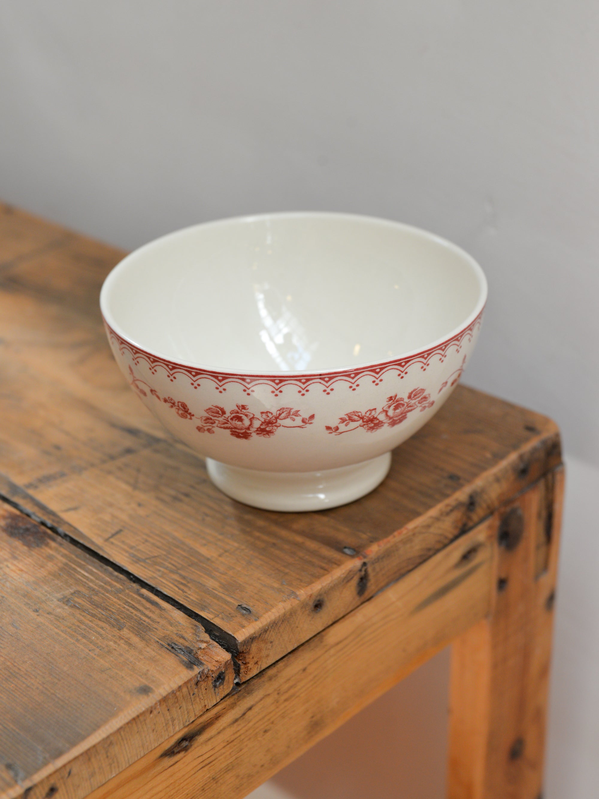 Faustine Patterned Floral Bowl / Burgundy