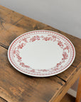 Faustine Patterned Floral Dessert Plate / Burgundy