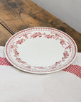 Faustine Patterned Floral Dessert Plate / Burgundy