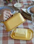 Yellow Enamel Butter Box
