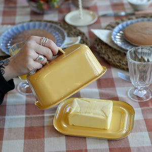 Yellow Enamel Butter Box