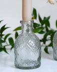 Vintage Pharmacy Glass Candle Holders