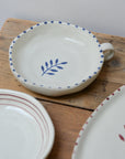 Handpainted Botanic Spot Dish / Ink Blue